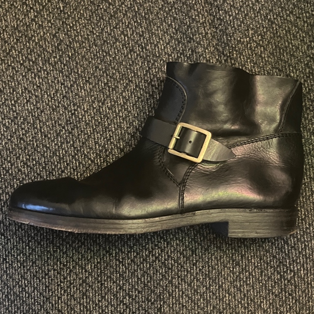 Golden goose leather hobby boot moto/ biker style  black size 40 made in Italy - Picture 7 of 10